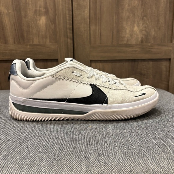 Nike SB BRSB Eco Skate Shoes Sneaker White Black men’s size 9 - Picture 7 of 13